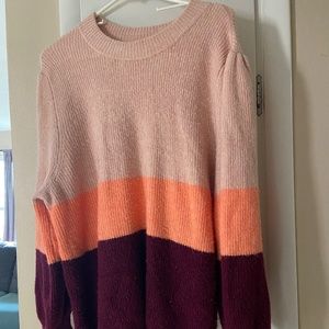 Ava&Viv tri color plush sweater 2x
